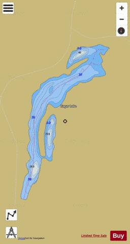 Lisgar Lake depth contour Map - i-Boating App