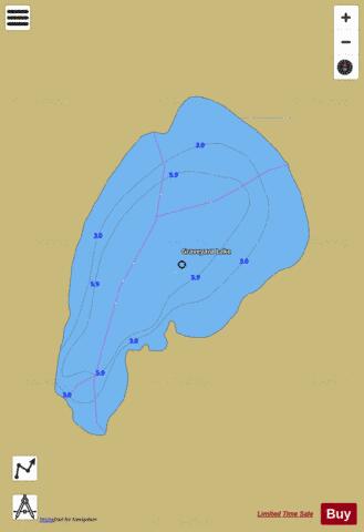 Graveyard Lake depth contour Map - i-Boating App