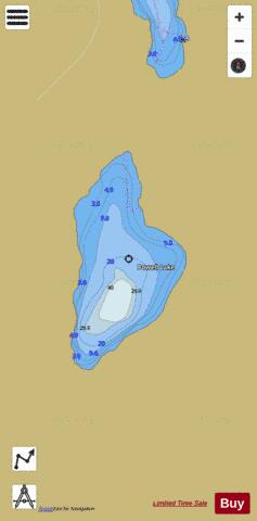 Powell Lake depth contour Map - i-Boating App