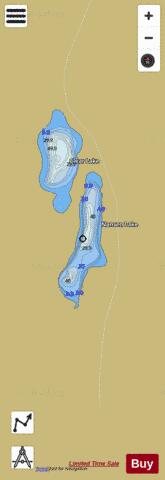 Nansen Lake depth contour Map - i-Boating App