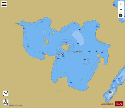Big Rice Lake depth contour Map - i-Boating App