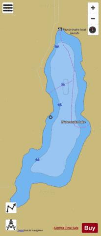 Watersnake Lake depth contour Map - i-Boating App