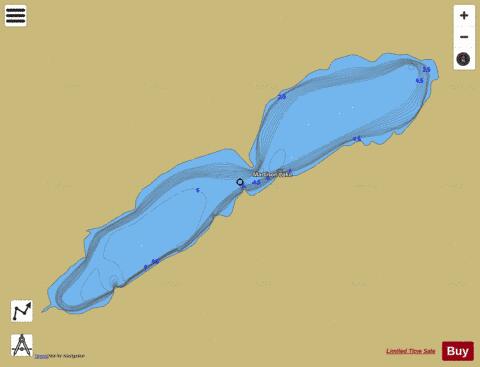 Martison Lake depth contour Map - i-Boating App