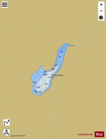 D'Amour Lake depth contour Map - i-Boating App