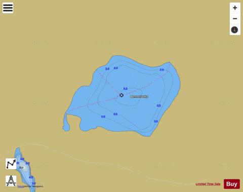 Bennet Lake depth contour Map - i-Boating App