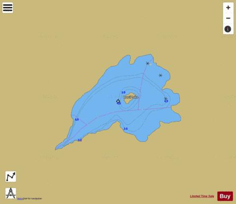 Bovril Lake depth contour Map - i-Boating App