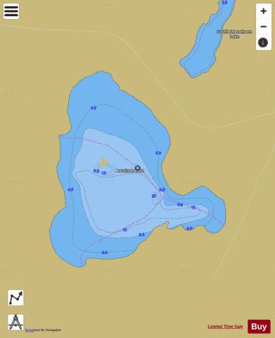 Bourinot Lake depth contour Map - i-Boating App