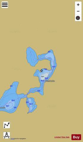 Burnt Lake depth contour Map - i-Boating App