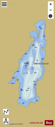 Little Burwash Lake depth contour Map - i-Boating App