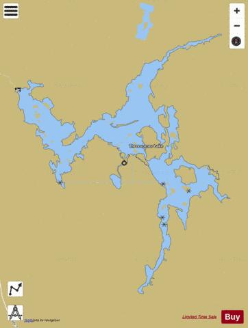 Threecorner Lake depth contour Map - i-Boating App