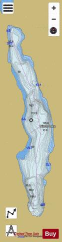 Ninth Lake depth contour Map - i-Boating App