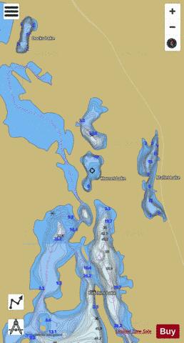 Hornet Lake depth contour Map - i-Boating App