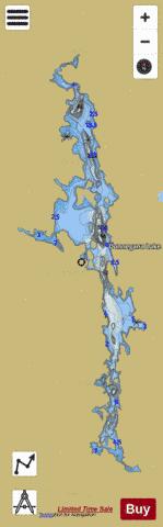 Donnegana Lake depth contour Map - i-Boating App
