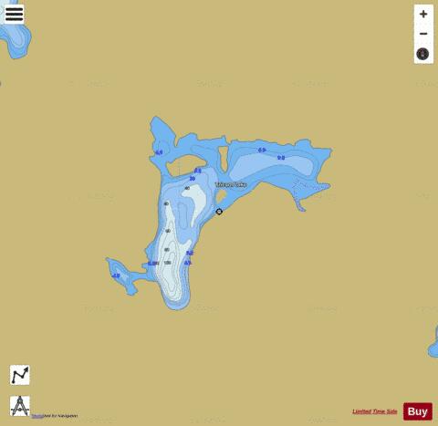 Tricorn Lake depth contour Map - i-Boating App