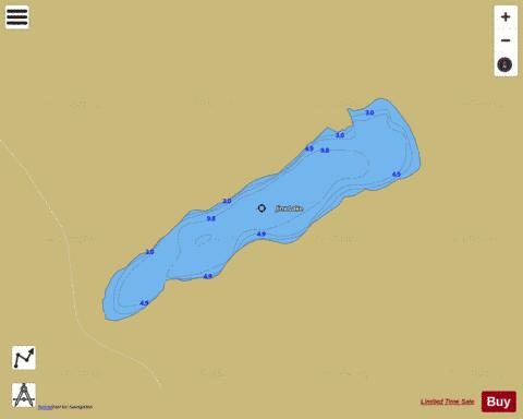 Jinx Lake depth contour Map - i-Boating App