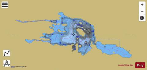 Luther Lake depth contour Map - i-Boating App