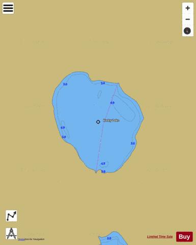 Korky Lake depth contour Map - i-Boating App