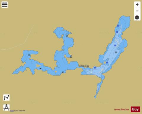 Jobrin Lake depth contour Map - i-Boating App