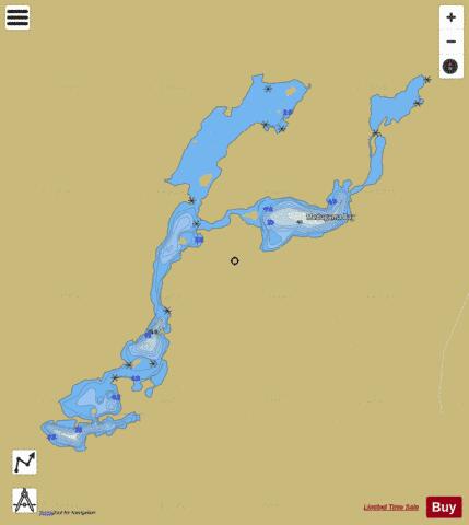 Cammack Lake depth contour Map - i-Boating App