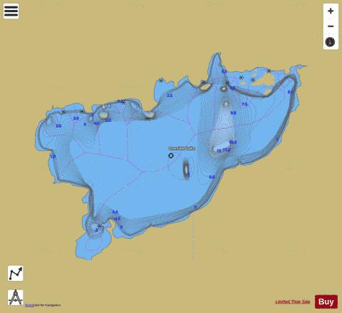 Oneside Lake depth contour Map - i-Boating App