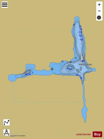 Teesquare Lake depth contour Map - i-Boating App