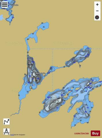 Weese Lake depth contour Map - i-Boating App