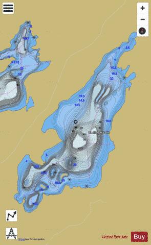Castlebar Lake depth contour Map - i-Boating App