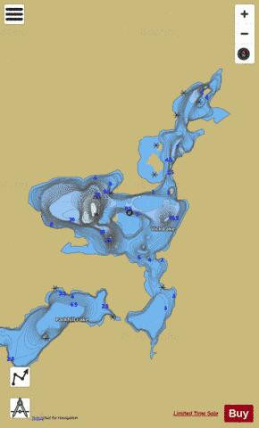 Vick Lake depth contour Map - i-Boating App