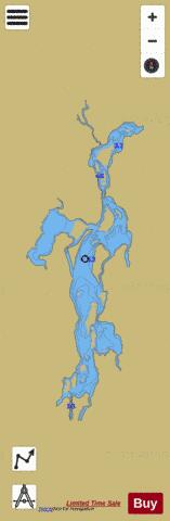 Winisk Lake depth contour Map - i-Boating App