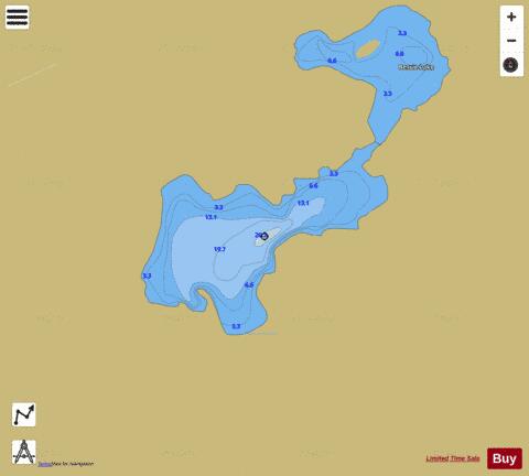 Bessie Lake depth contour Map - i-Boating App