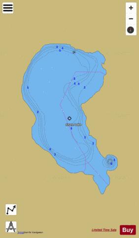 Snare Lake depth contour Map - i-Boating App