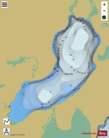 Lilac Lake depth contour Map - i-Boating App