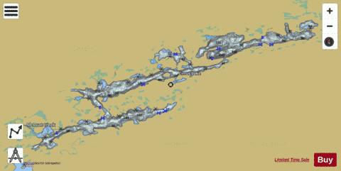 Cirrus Lake depth contour Map - i-Boating App