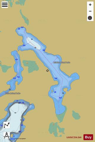 Middle Roland Lake depth contour Map - i-Boating App