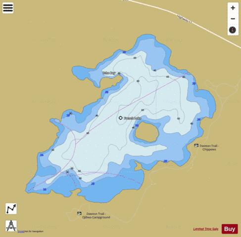 French Lake depth contour Map - i-Boating App