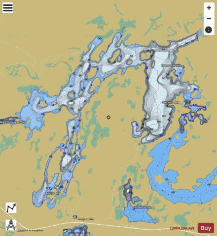 Crowrock Lake depth contour Map - i-Boating App