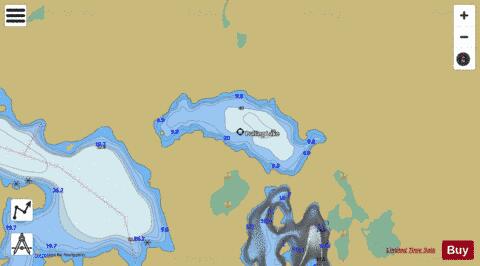 Pulling Lake depth contour Map - i-Boating App
