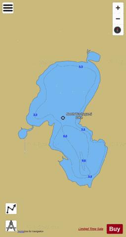 North Washagami Lake depth contour Map - i-Boating App