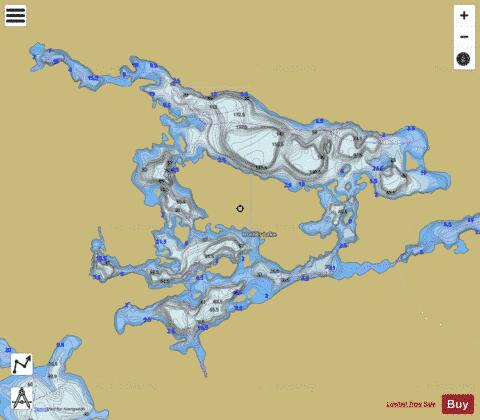 Horner Lake depth contour Map - i-Boating App