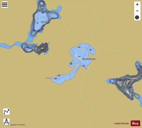 Pine Island Lake depth contour Map - i-Boating App