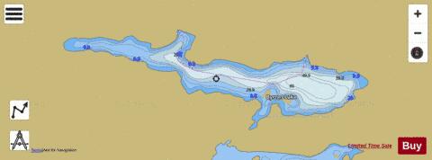Byrnes Lake depth contour Map - i-Boating App