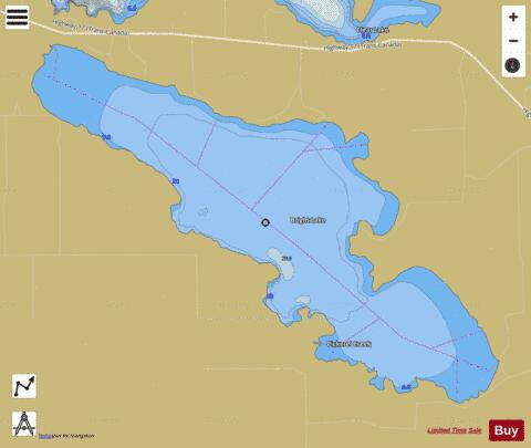 Bright Lake depth contour Map - i-Boating App