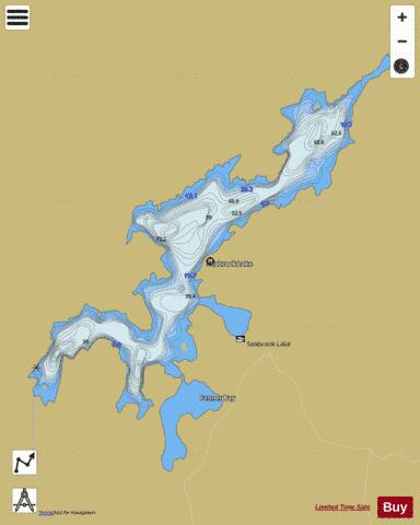 Seabrook Lake depth contour Map - i-Boating App