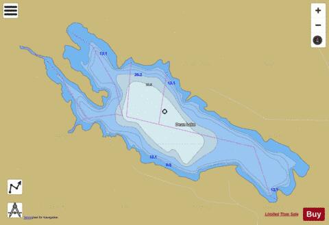 Dean Lake depth contour Map - i-Boating App