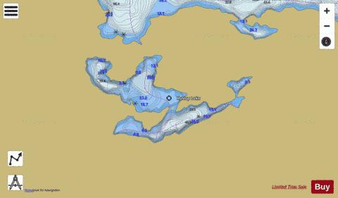 Hyslop Lake depth contour Map - i-Boating App