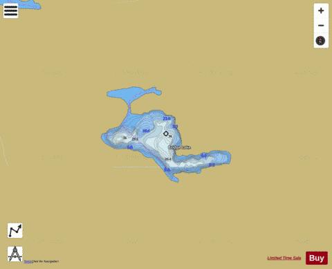 Bridge Lake depth contour Map - i-Boating App