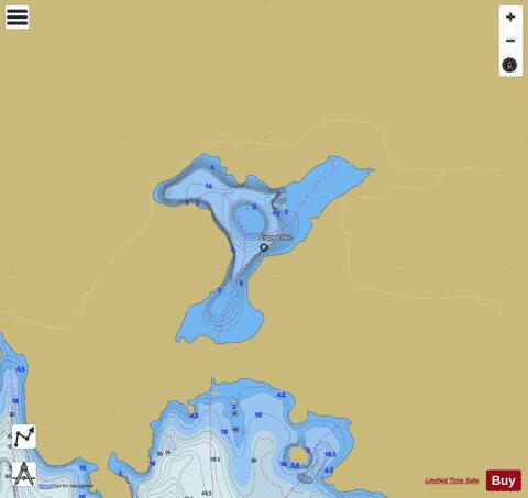 Copp Lake depth contour Map - i-Boating App