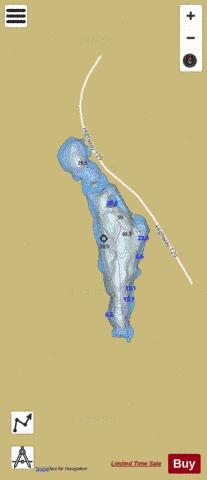 Gaunt Lake 12 depth contour Map - i-Boating App