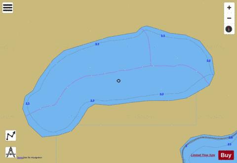 North Sandbank Lake depth contour Map - i-Boating App