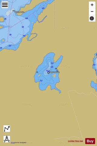 Nogies Lake depth contour Map - i-Boating App